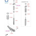 mobis rear shock absorber for hyundai santa fe tm 2018-20